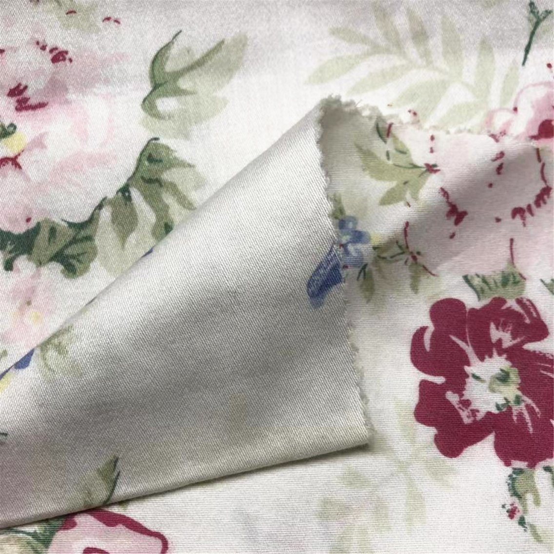 cotton poplin flower printing fabric fabric